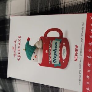 Hallmark 2016 NEPHEW Hot Cocoa With Cute Marshmellow Kid W Hat Like New Ornament